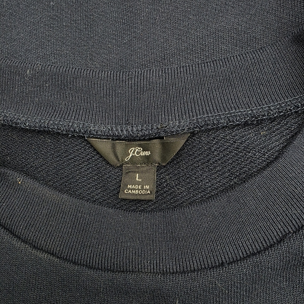 J.crew Le Ski Oui Oui Navy Blue Sweatshirt Sweater Top Size Large - Picture 4 of 4